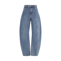 Jean Relaxed en Coton Bleu Self-Portrait