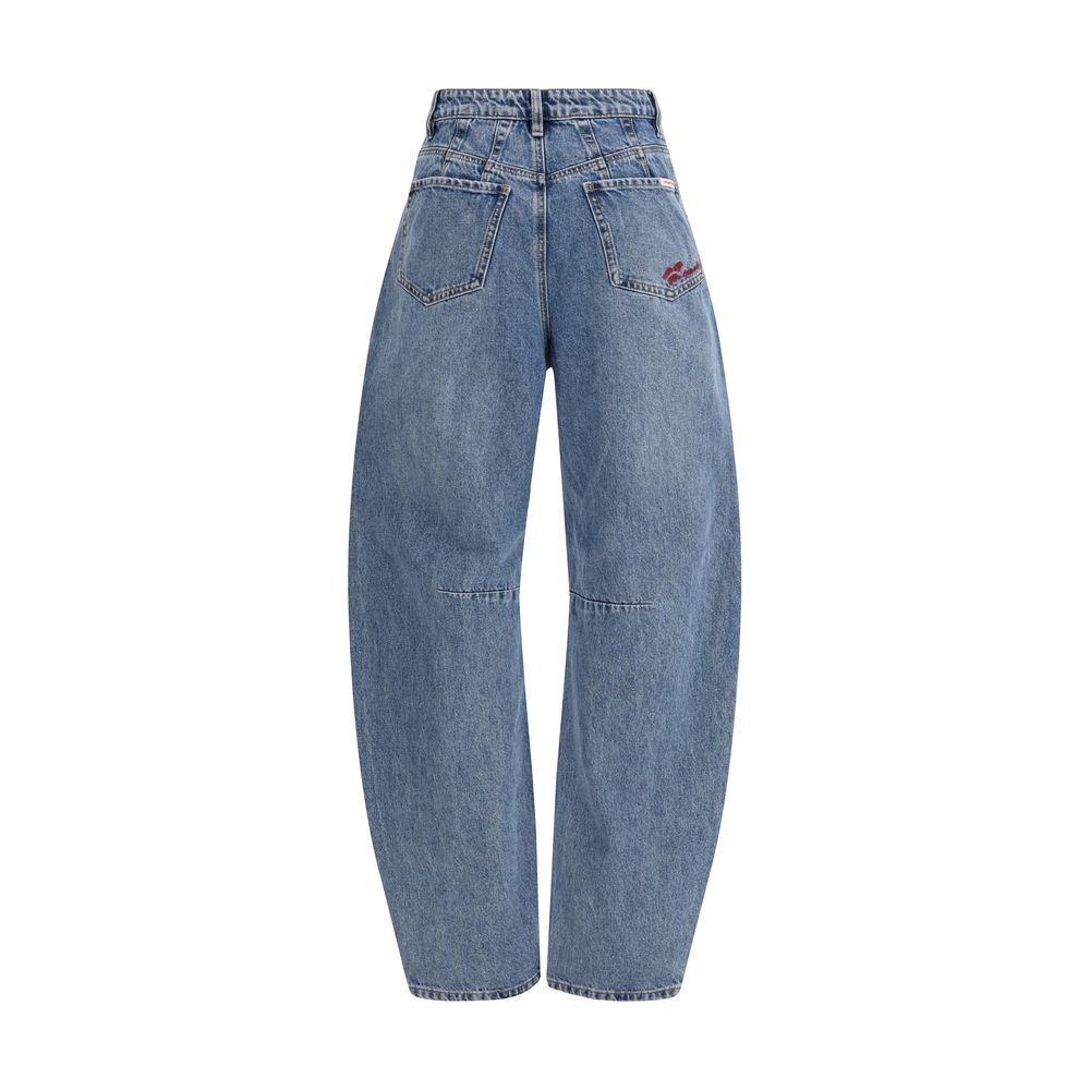 Jean Relaxed en Coton Bleu Self-Portrait