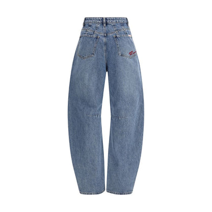 Jean Relaxed en Coton Bleu Self-Portrait
