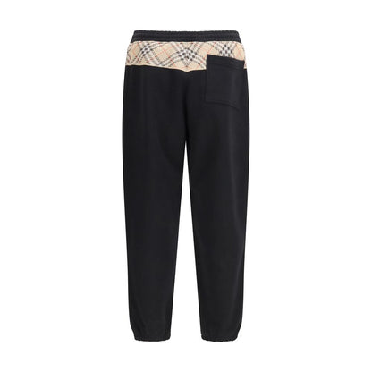 Burberry Pantaloni da Jogging Neri in Cotone