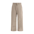 Pantalon décontracté en coton beige Balenciaga