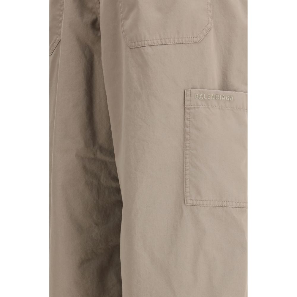 Pantalon décontracté Balenciaga en coton beige