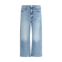 Jeans corti Mother Denim in cotone blu