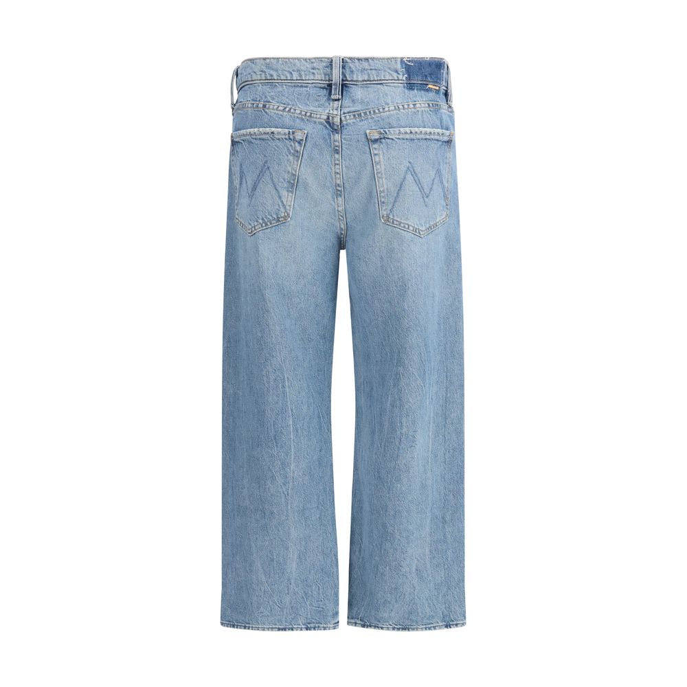 Mother Denim Blue Cotton Cropped Jeans