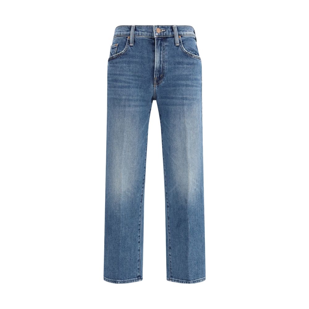 Jeans in cotone blu a vestibilità comoda Mother Denim