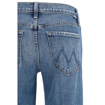 Jeans in cotone blu a vestibilità comoda Mother Denim