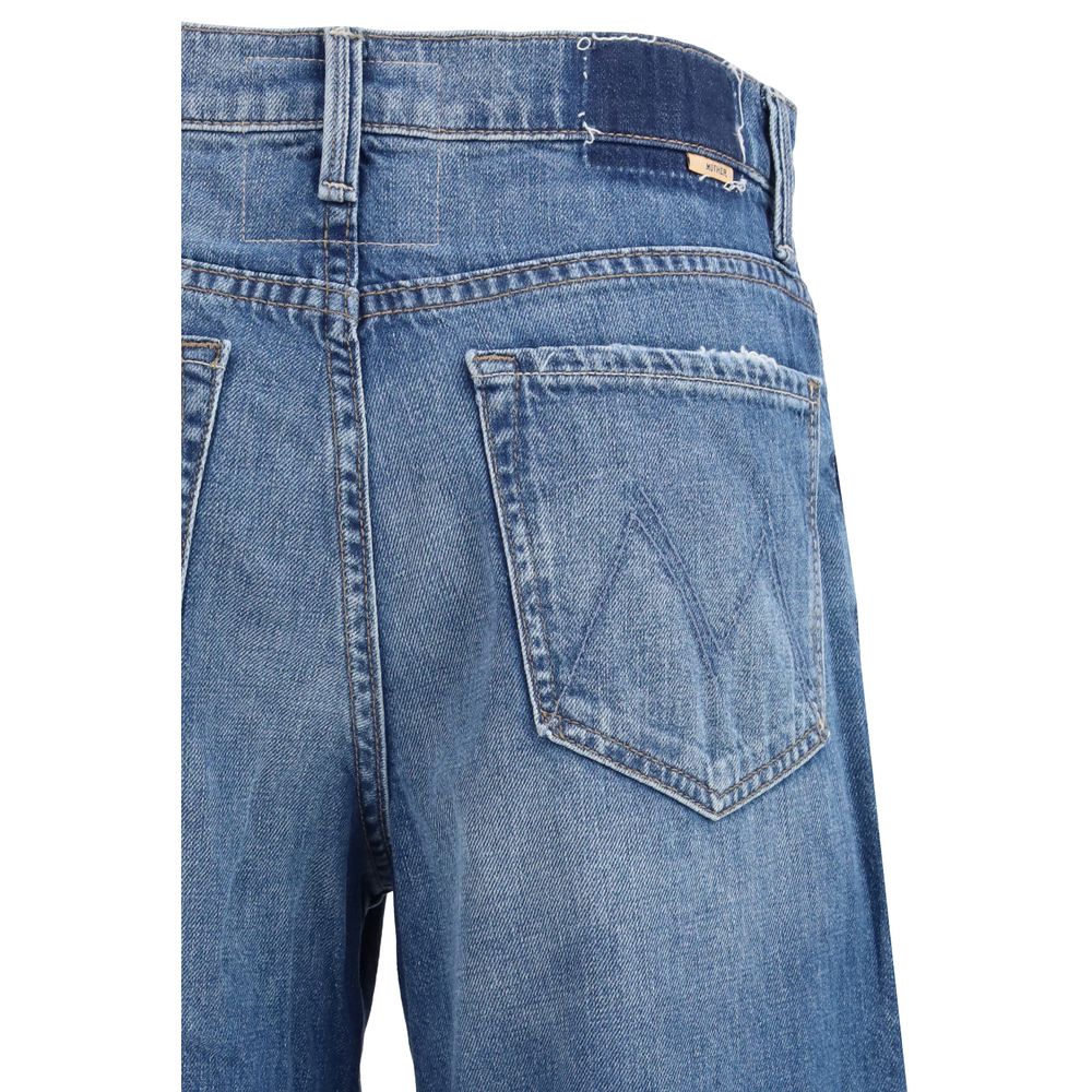 Jeans svasati Mother Denim in cotone blu