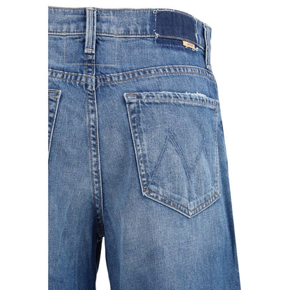 Jeans svasati Mother Denim in cotone blu