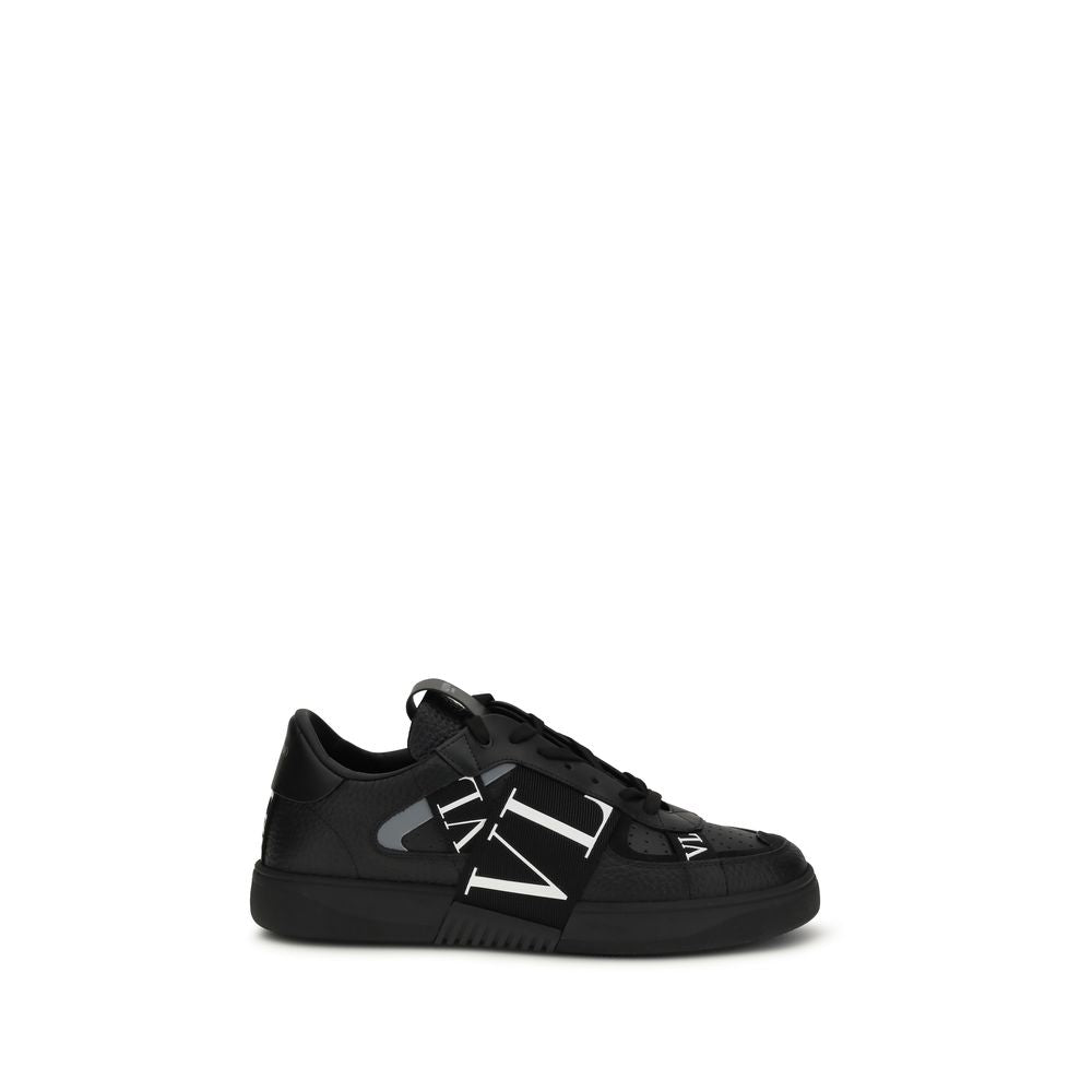 Baskets basses en cuir de veau noir Bos Taurus Valentino Garavani