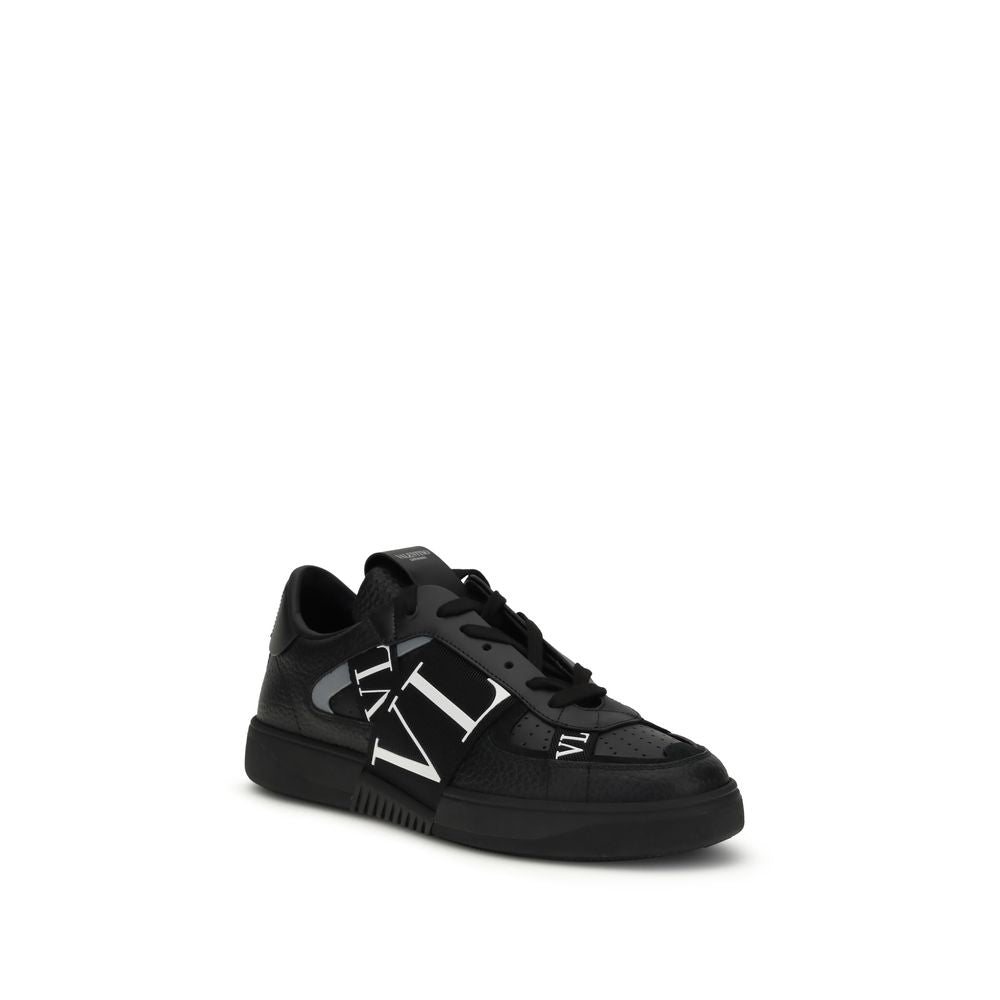 Baskets basses en cuir de veau noir Bos Taurus Valentino Garavani