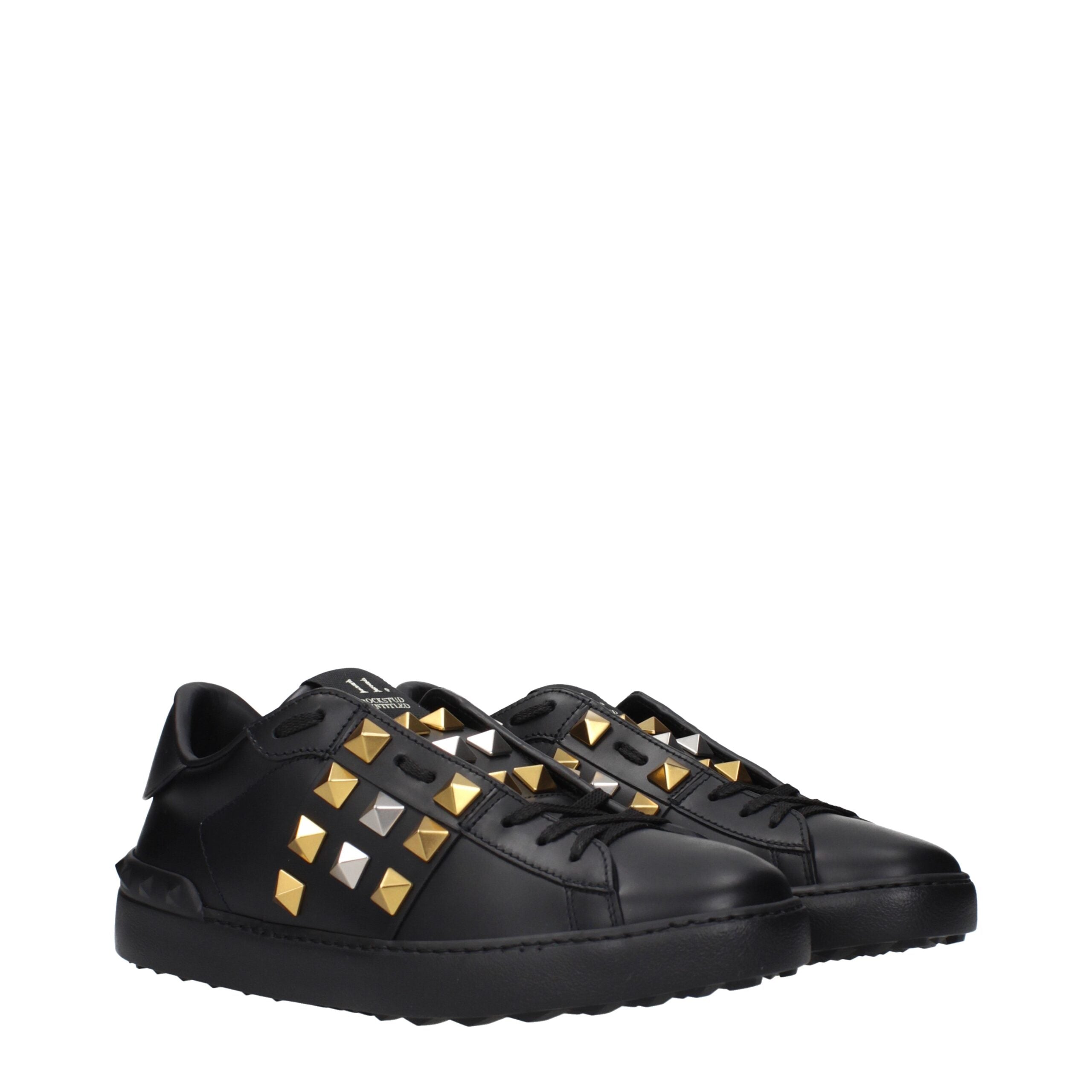 Baskets en cuir noir Valentino Garavani