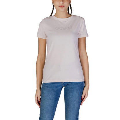 T-Shirt Guess in cotone rosa attivo