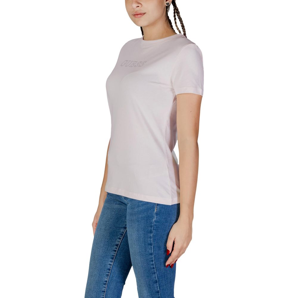 T-Shirt Guess in cotone rosa attivo