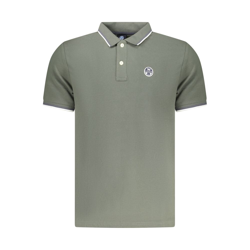 Polo da uomo in cotone verde North Sails