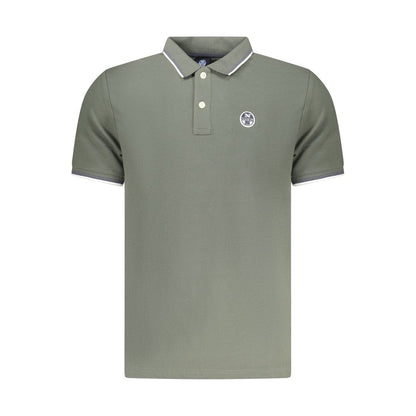 Polo da uomo in cotone verde North Sails