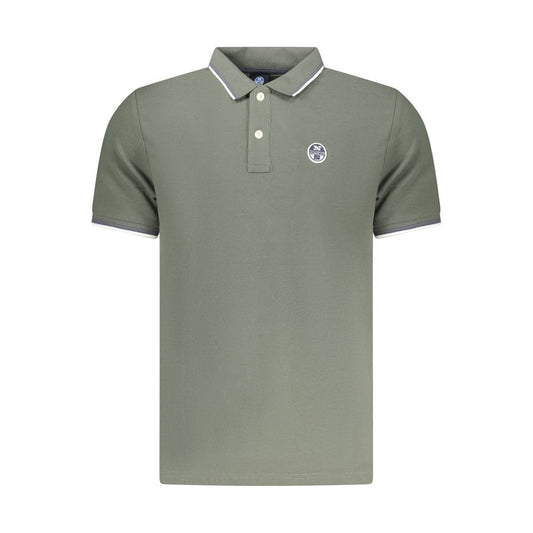 Polo da uomo in cotone verde North Sails