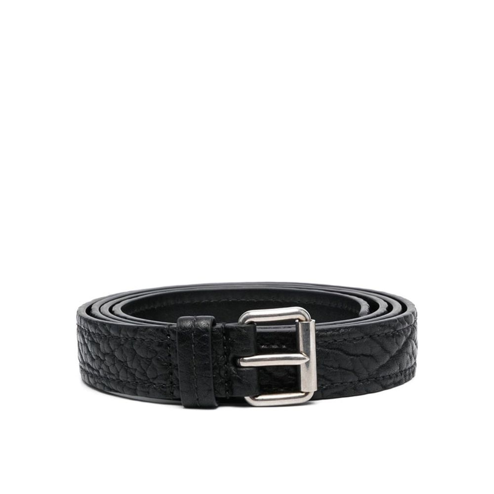 Ceinture classique Prada en veau noir