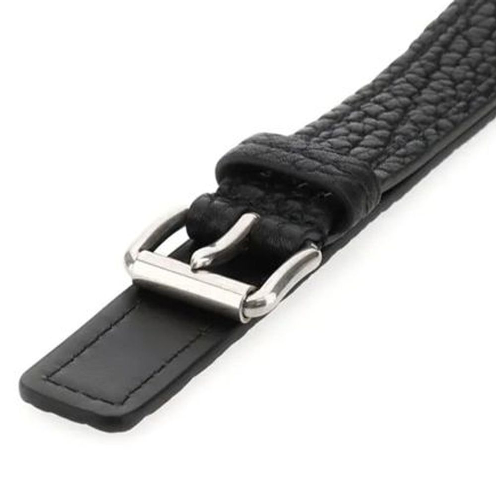 Ceinture classique Prada en veau noir