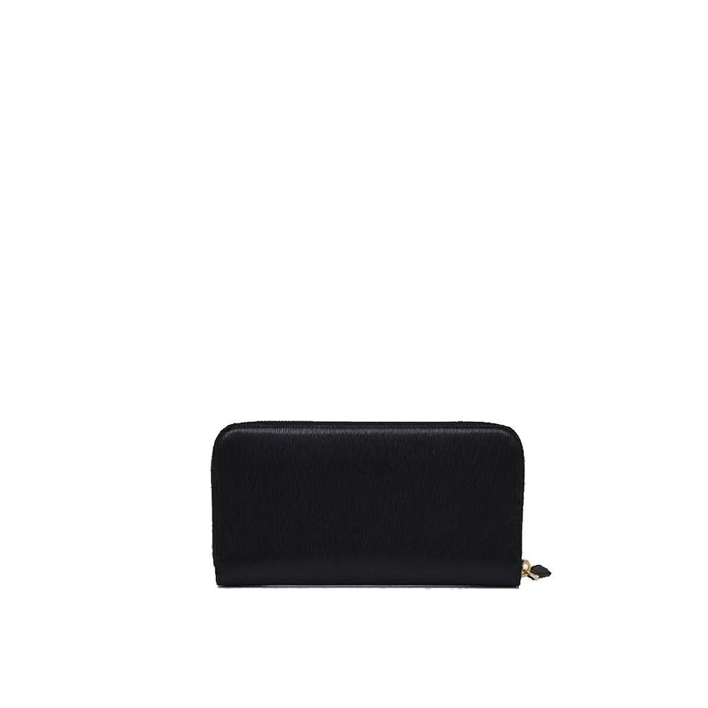 Portefeuille Prada en cuir de veau noir