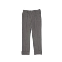 Pantaloni eleganti Prada in lana grigia