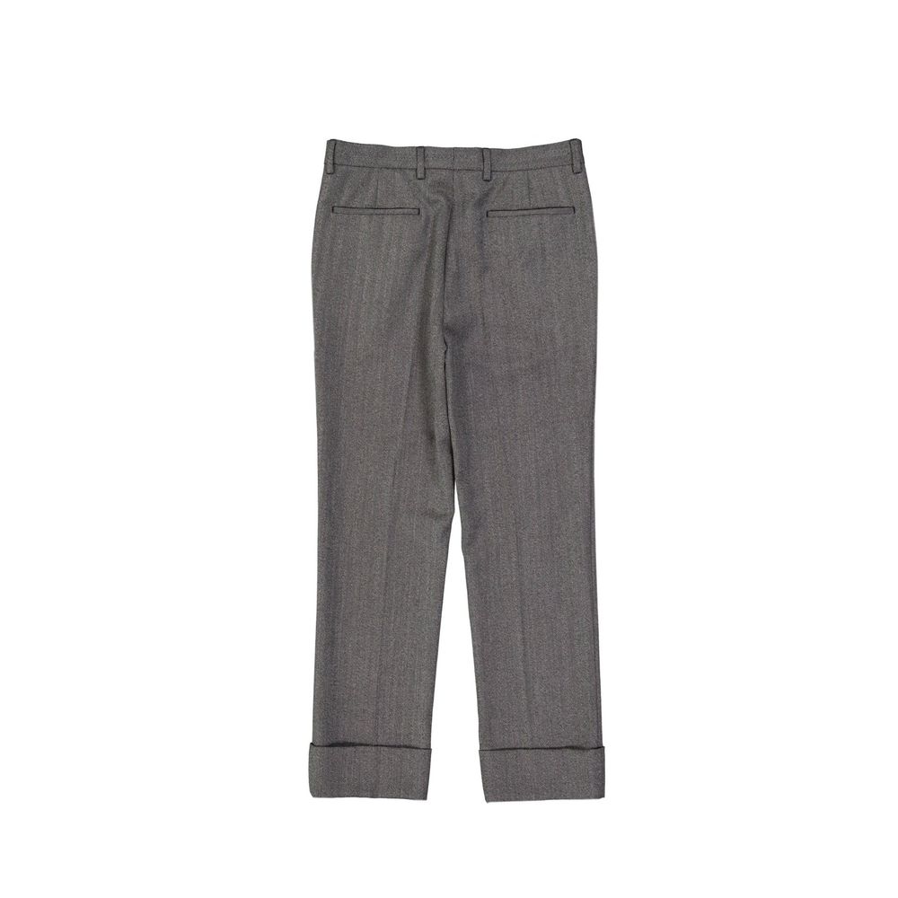 Pantaloni eleganti Prada in lana grigia