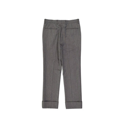 Pantaloni eleganti Prada in lana grigia