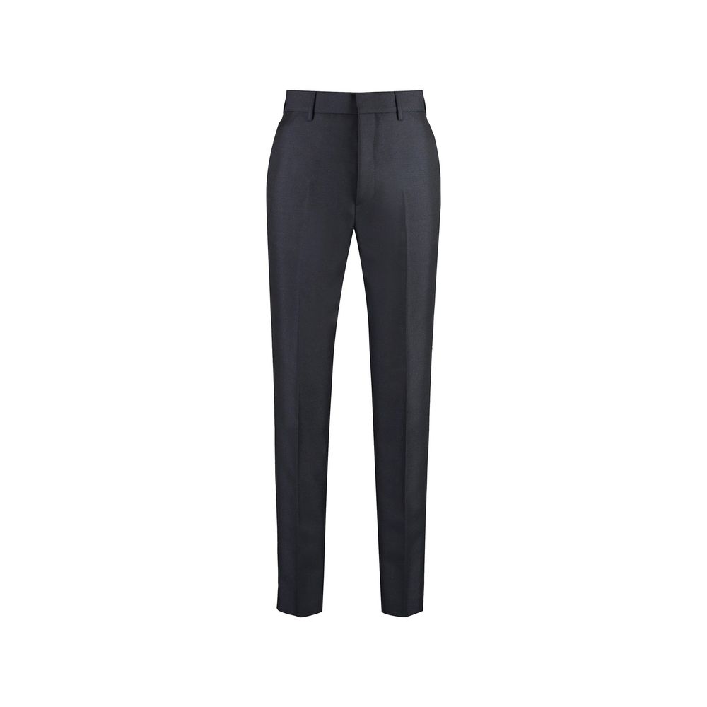 Pantaloni eleganti Prada in mohair blu