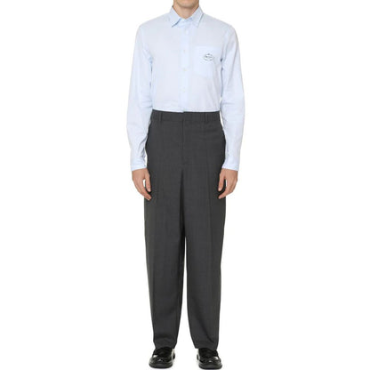 Chemise en coton bleue Prada