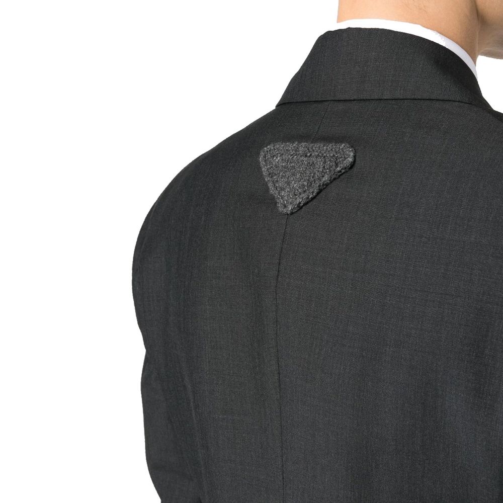 Manteau en laine gris Prada
