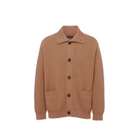 Cardigan in cachemire marrone Prada