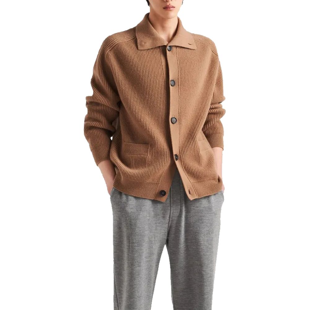 Cardigan in cachemire marrone Prada