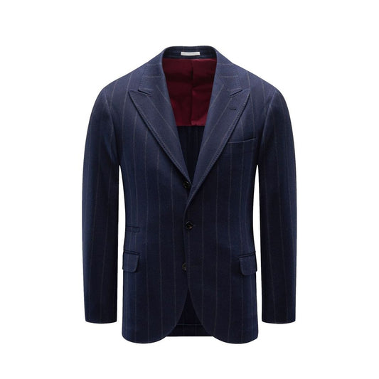 Blazer Blu in Lana Vergine Brunello Cucinelli