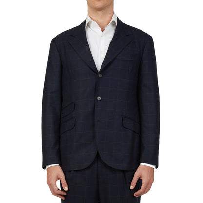 Abito due pezzi in lana blu Brunello Cucinelli