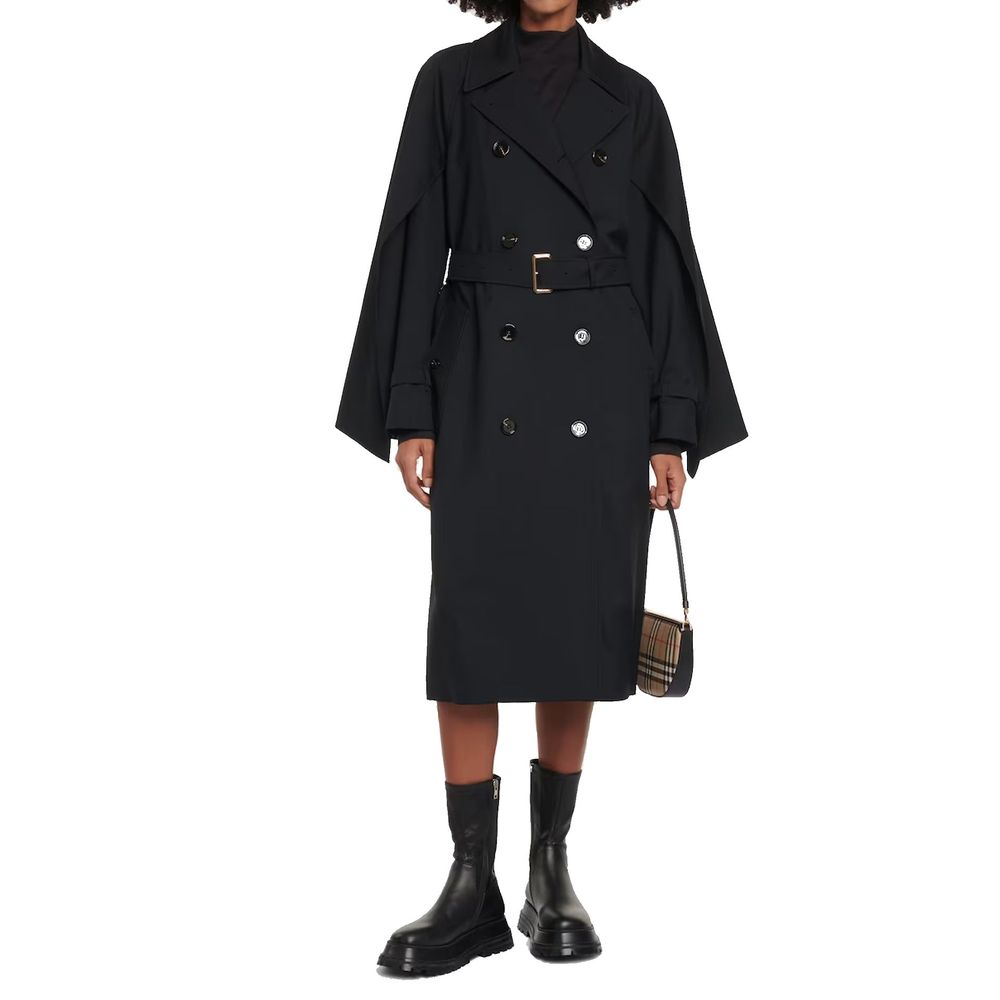 Cappotto Burberry nero in poliestere