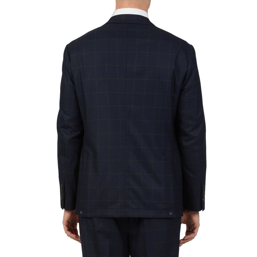 Abito due pezzi in lana blu Brunello Cucinelli