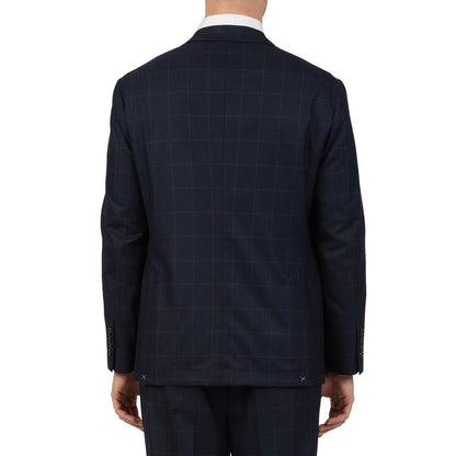 Abito due pezzi in lana blu Brunello Cucinelli