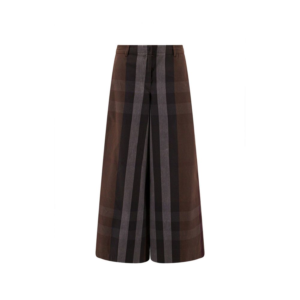 Pantalon décontracté en coton marron Burberry