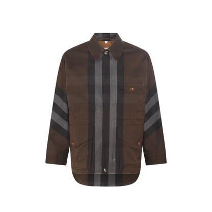 Parka Burberry in cotone marrone