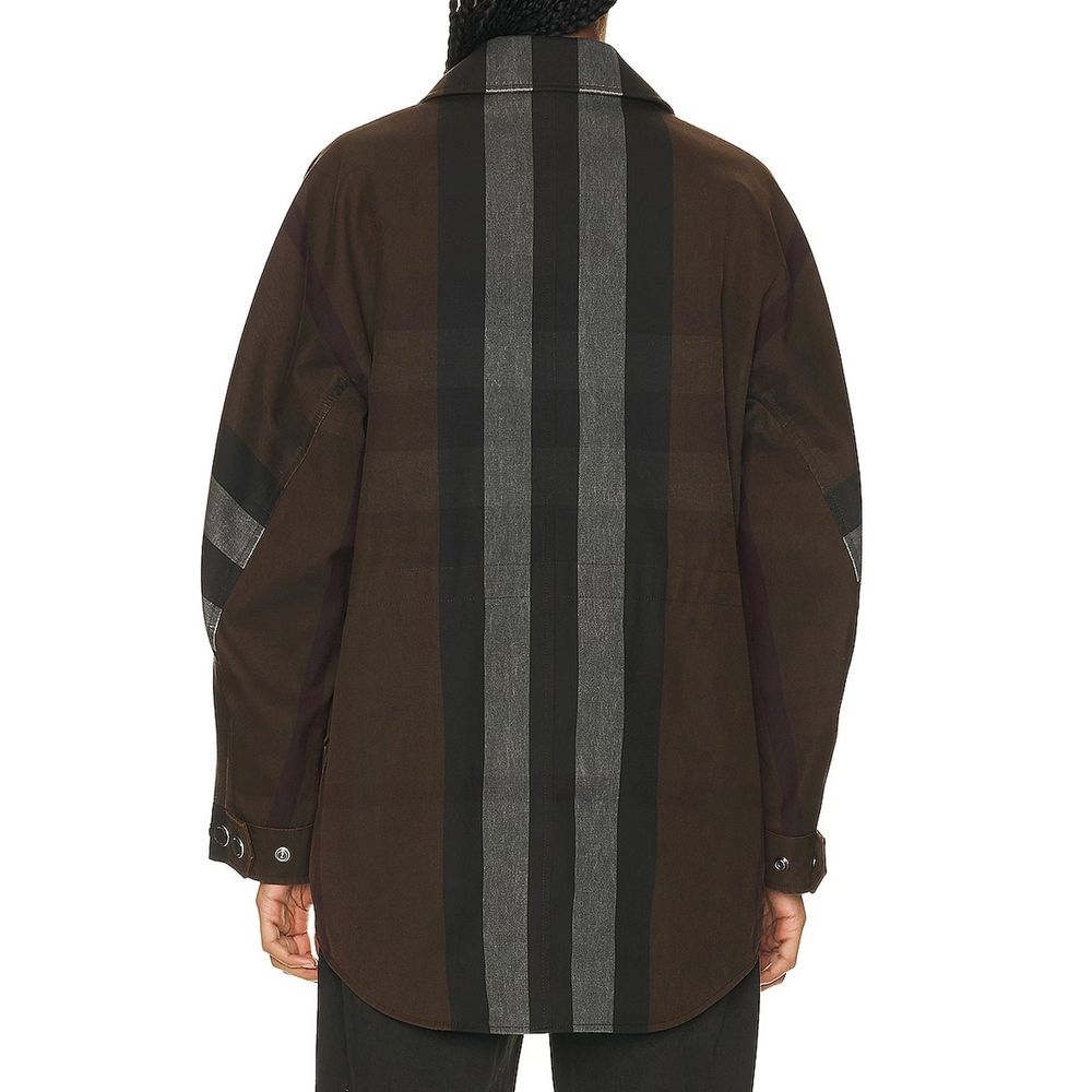 Parka Burberry in cotone marrone