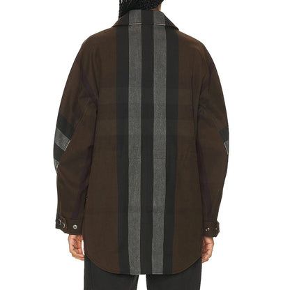 Parka Burberry in cotone marrone
