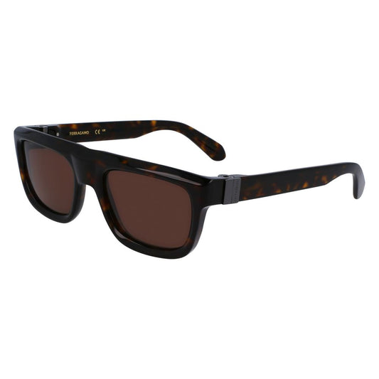 Occhiali da sole Ferragamo in acetato marrone