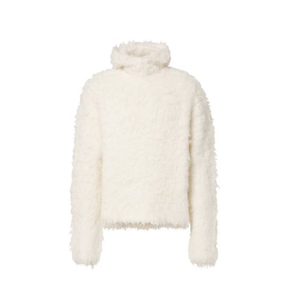 Sweat-shirt Acne Studios en cuir et alpaga blanc