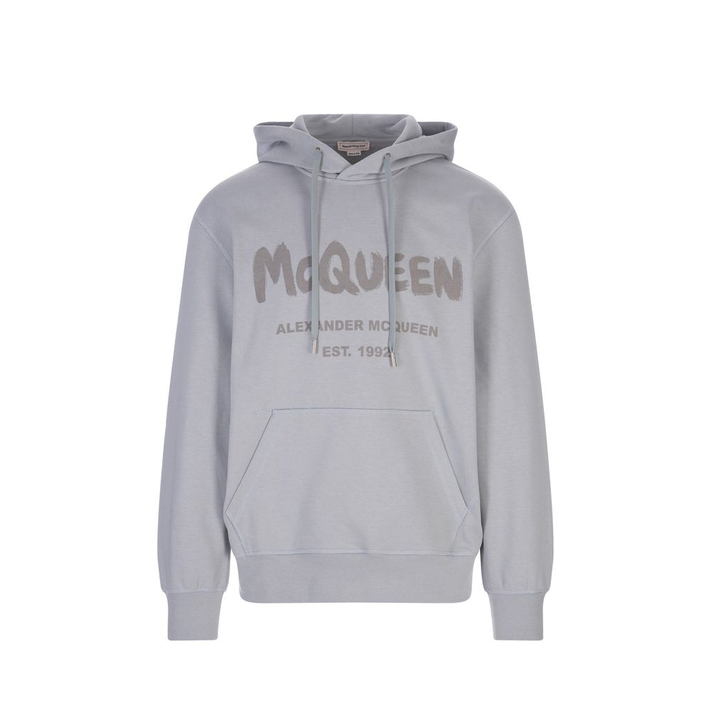 Felpa Alexander McQueen in cotone grigio