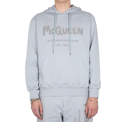 Felpa Alexander McQueen in cotone grigio