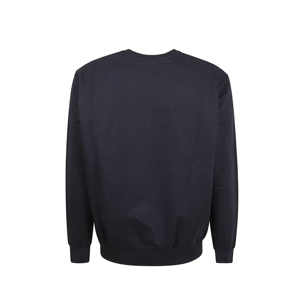Felpa in cotone blu Alexander McQueen