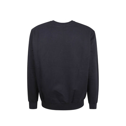 Felpa in cotone blu Alexander McQueen