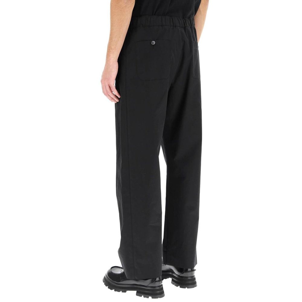 Alexander McQueen Pantaloni casual neri in cotone