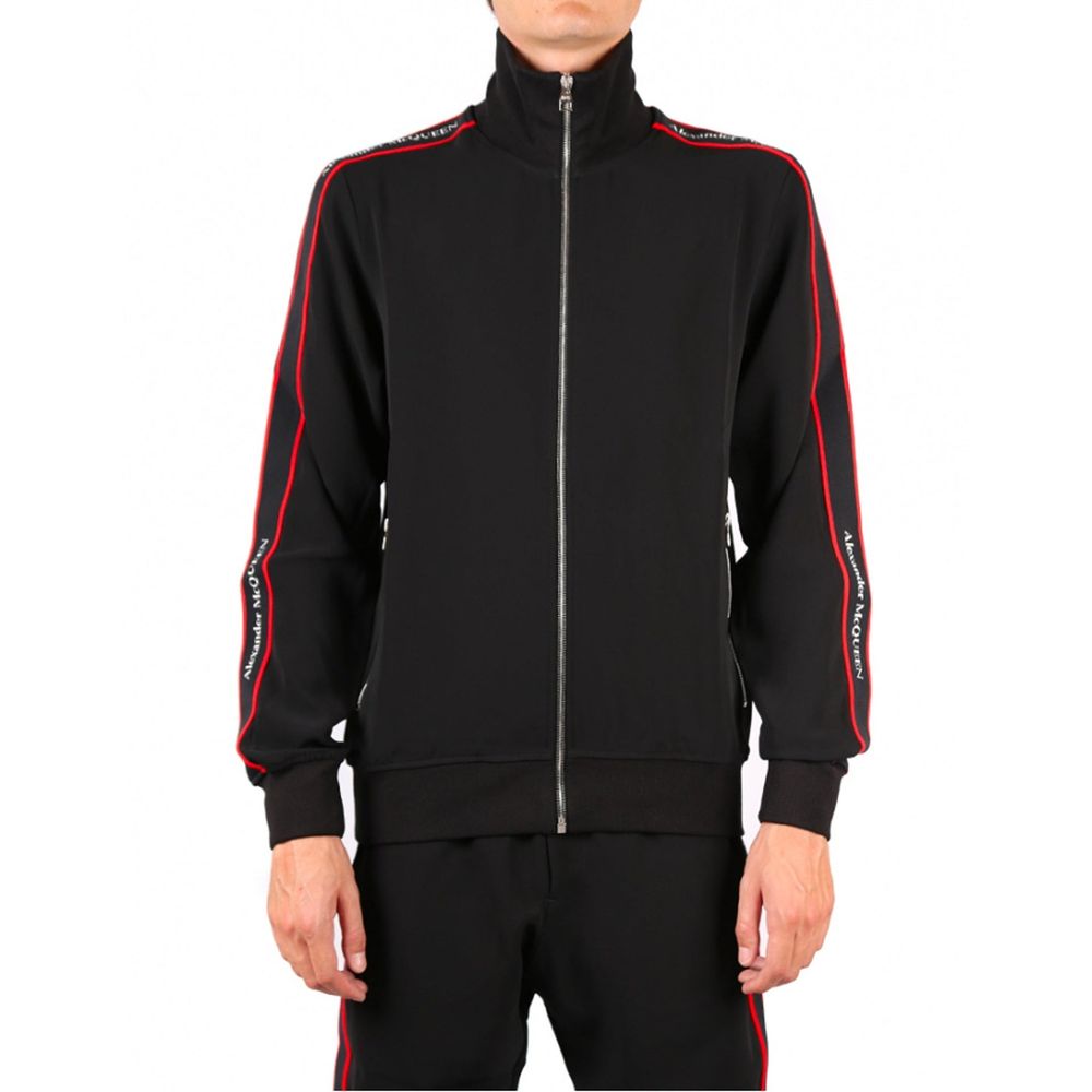 Sweat-shirt noir en viscose Alexander McQueen