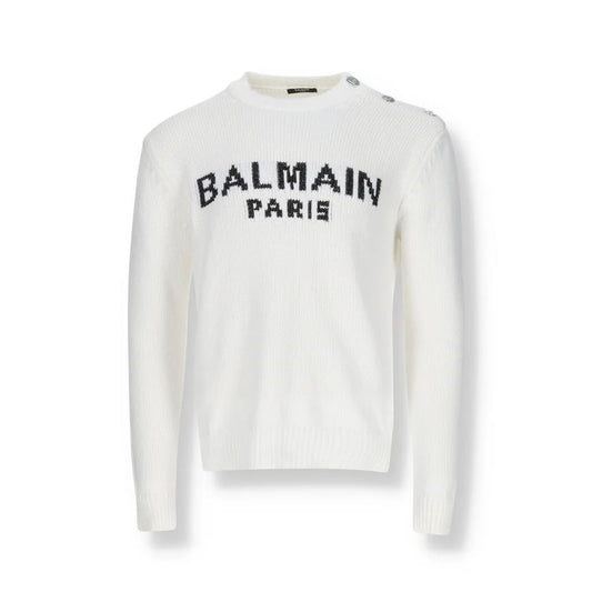 Felpa Balmain in cotone bianco