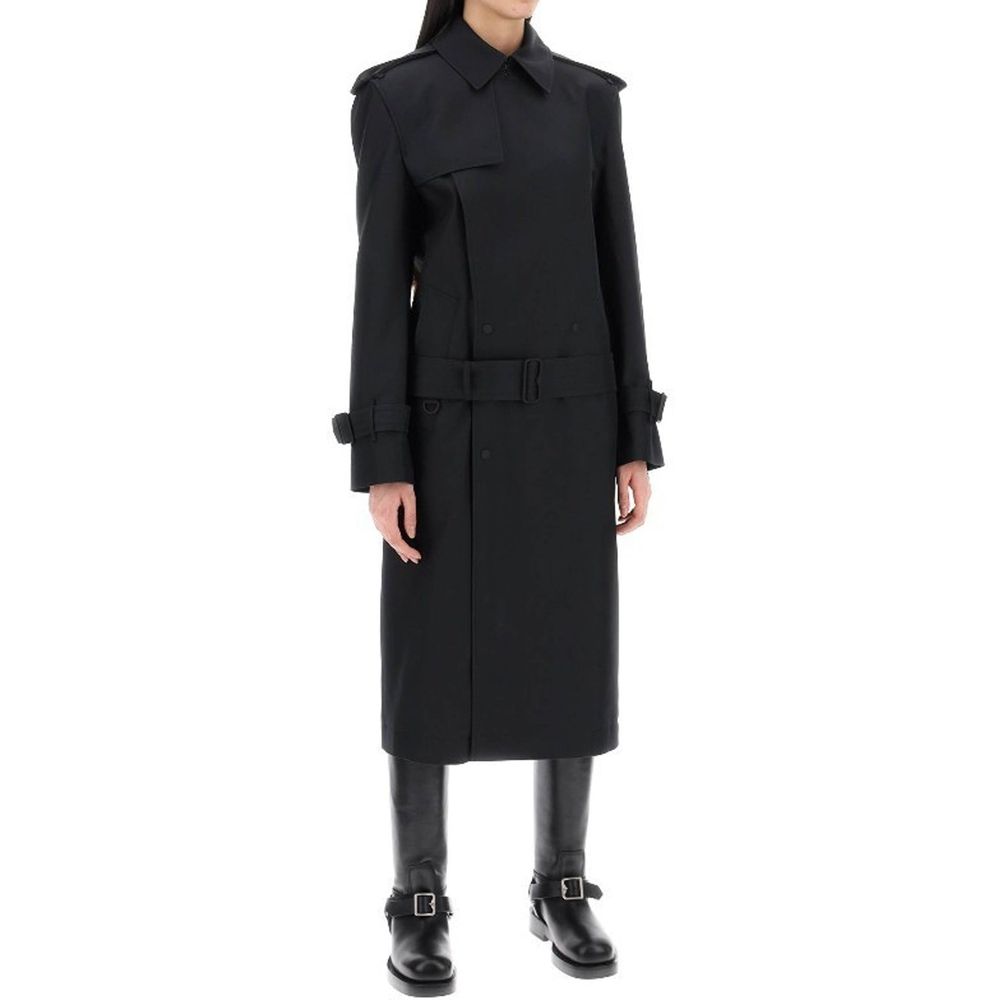 Cappotto Burberry nero in poliestere